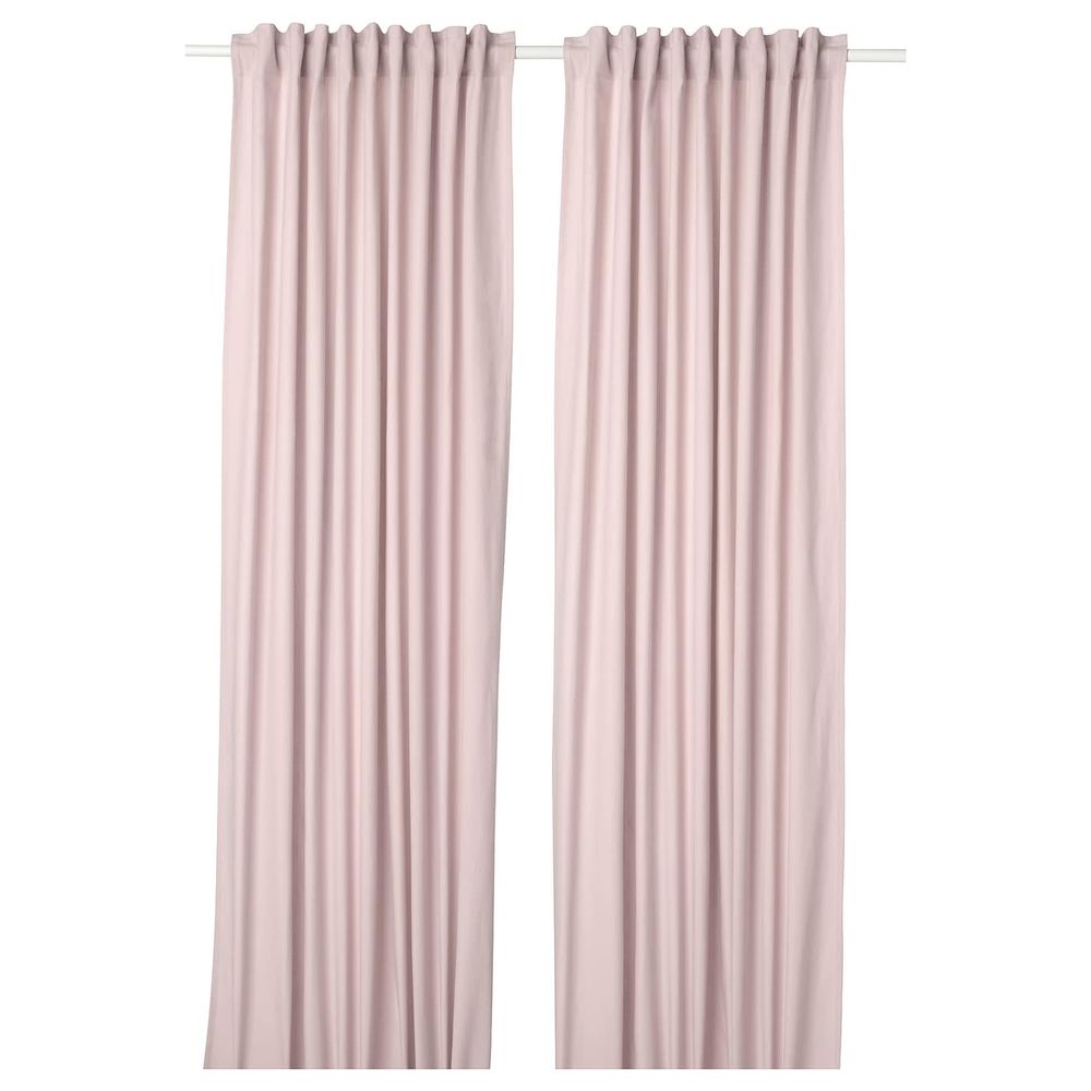 Гардины, 2 шт., светло-розовый 145x300 см IKEA KALKFLY КАЛКФЛАЙ 104.539.63 - фото 1
