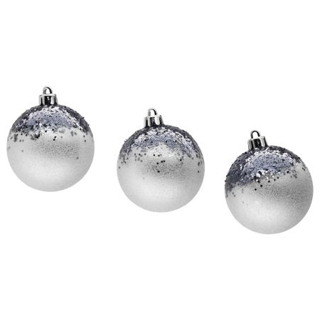 Украшение, шар ВИНТЕР 2017, серый/белый (7 см)