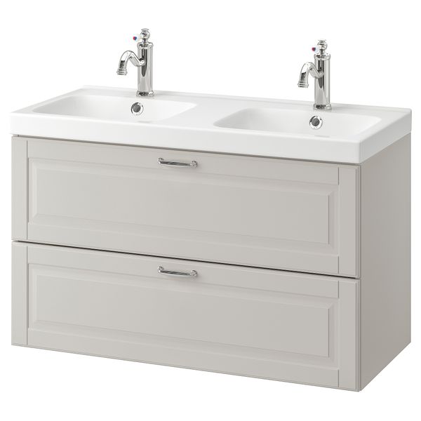 Шкаф для раковины с 2 ящиками, 103x49x64 cm IKEA ODENSVIK ОДЕНСВИК, GODMORGON ГОДМОРГОН 992.932.59 - фото 1