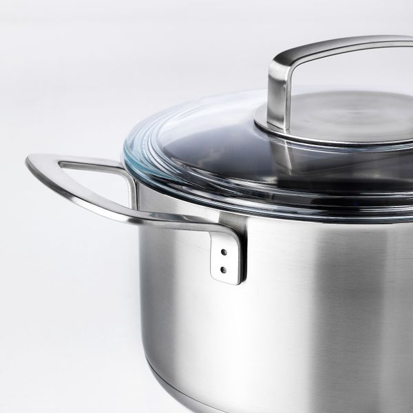 Кастрюля с крышкой, нержавеющая сталь/стекло 3 л IKEA IKEA 365+ ИКЕА/365+ 503.789.24 - фото 4