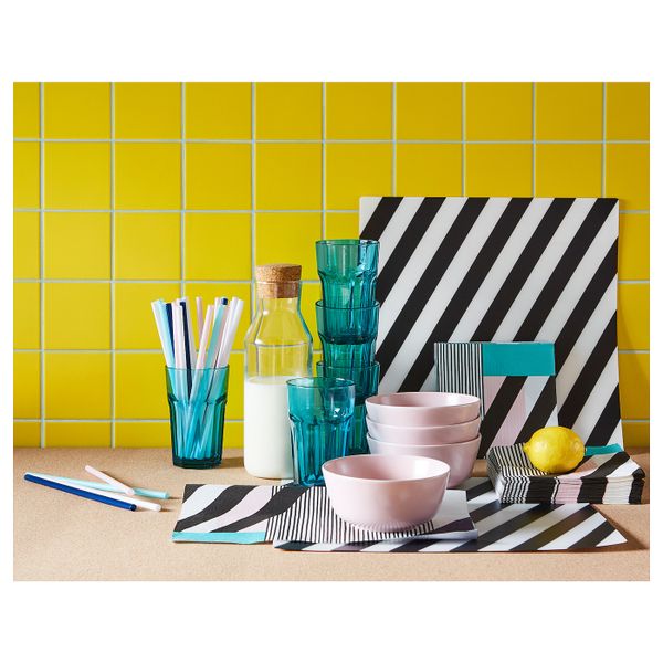 Сервиз, 18 предметов, светло-розовый IKEA DINERA ДИНЕРА 704.114.80 - схема-чертеж с размерами