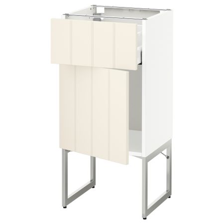 Напольный шкаф с ящиком, дверью МЕТОД / МАКСИМЕРА, белый, Хитарп белый с оттенком