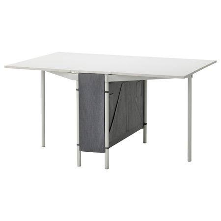 Складной стол/отделение для хранения, белый, светло-серый 89x98 см IKEA KALLHÄLL КАЛЛХЭЛЛ 505.112.25