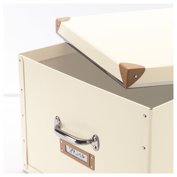 Коробка с крышкой ФЬЕЛЛА, белый с оттенком (40x56x28 см) - схема-чертеж с размерами