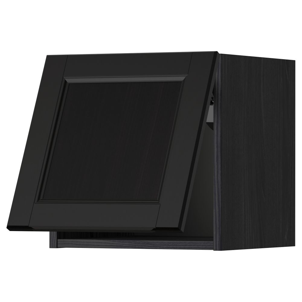 Горизонтальный навесной шкаф МЕТОД, черный, Лаксарби черно-коричневый - схема-чертеж с размерами