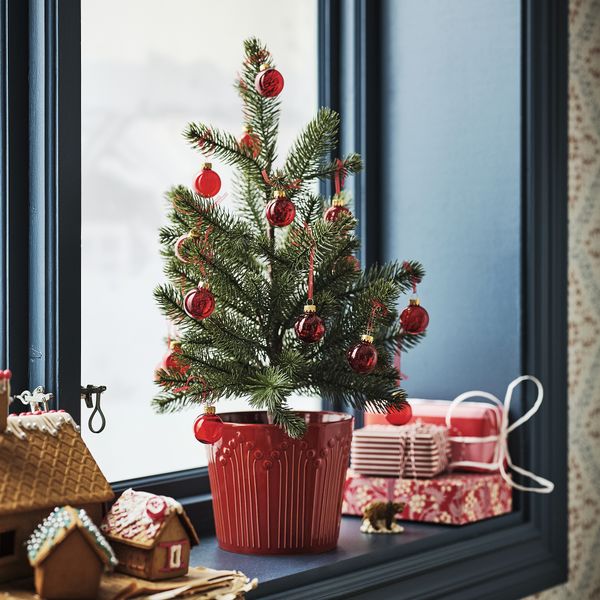 Кашпо, красный, 15 см IKEA VINTERFINT 805.786.86 - фото 2