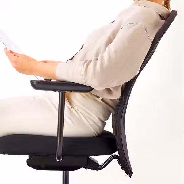 FLINTAN Рабочий стул с подлокотниками - чёрный - фото 6