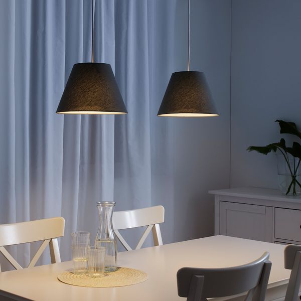 Абажур, серый, 27 см IKEA ОЛЬСТА 503.606.55 - фото 2