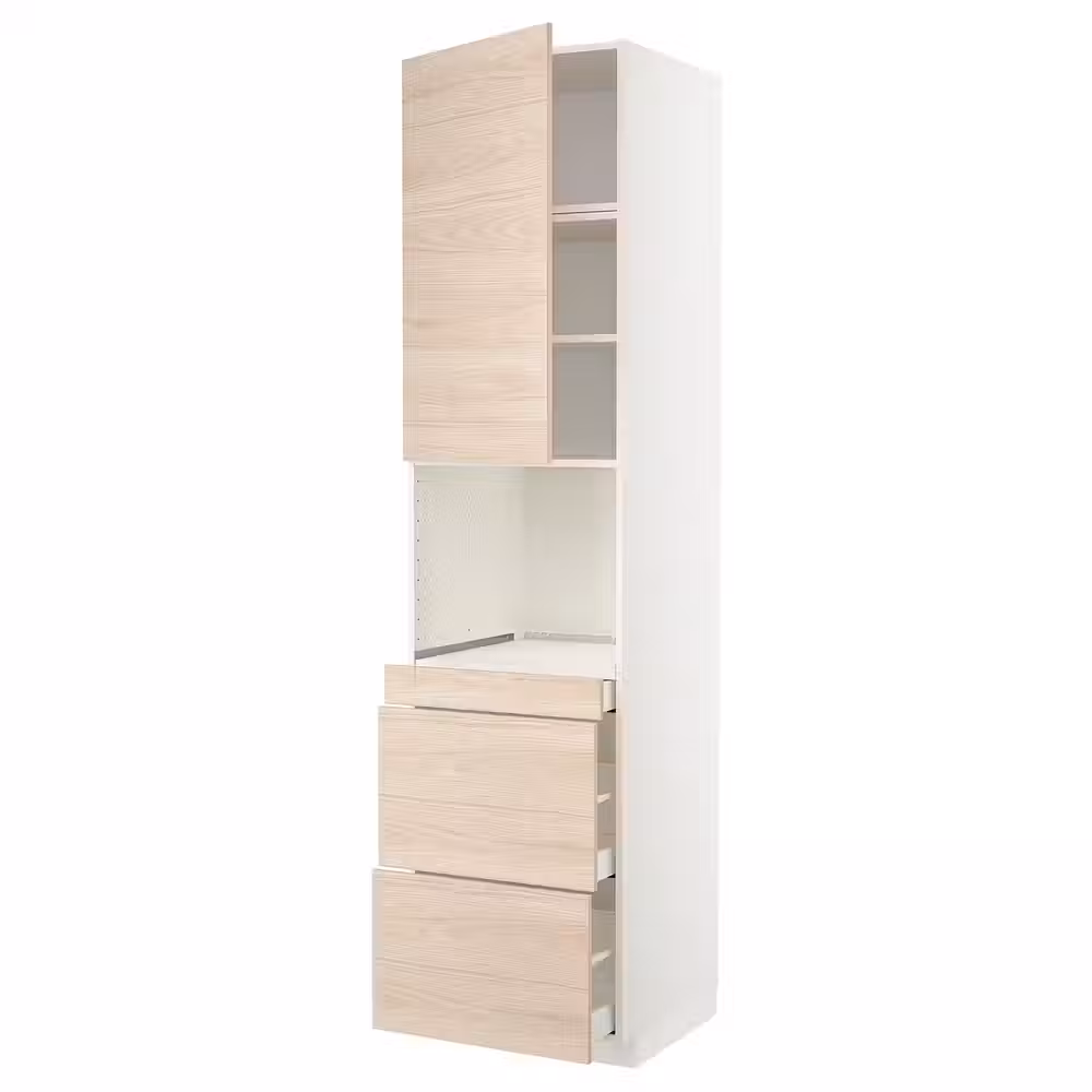 METOD / MAXIMERA Высокий шкаф д/СВЧ/дверца/3ящика - фото 1