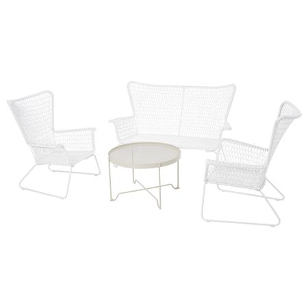 4-местный комплект садовой мебели, белый IKEA HÖGSTEN ХЭГСТЕН 994.282.39