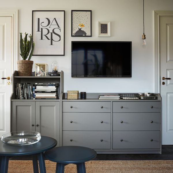 Комбинация для хранения, серый 208x116 см IKEA HAUGA ХАУГА 093.882.28 - фото 6