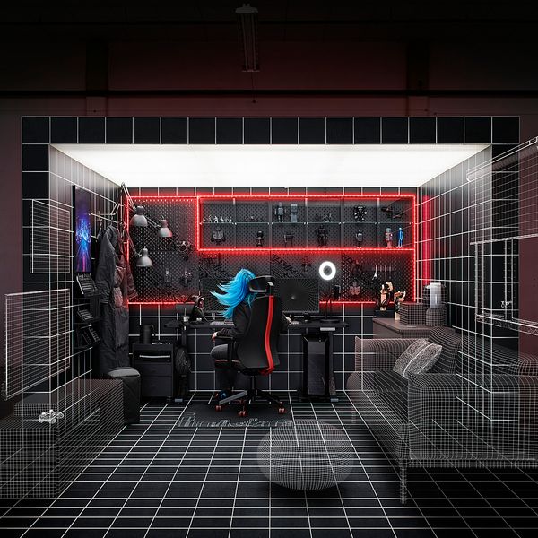 Геймерский стол, черный, 140x80 см IKEA UPPSPEL УППСПЕЛЬ 294.301.65 - фото 4