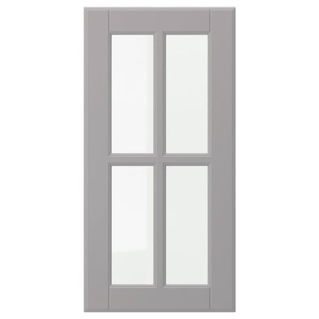 Стеклянная дверь, серый 30x60 см IKEA BODBYN БУДБИН 003.670.65