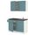 Кухня, глянцевый/синяя бирюза 120x61x220 см IKEA KNOXHULT КНОКСХУЛЬТ 794.243.84