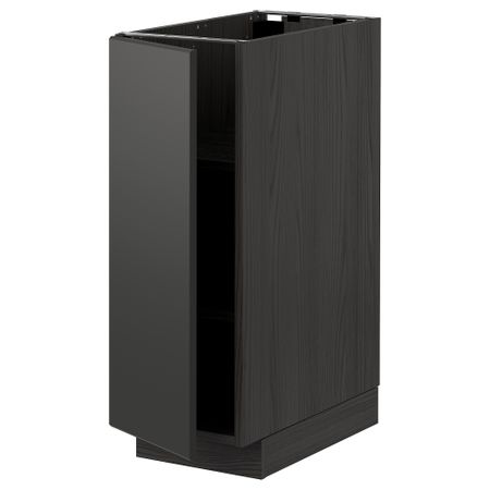 Напольный шкаф с полками, 30x60 см, черный, Kungsbacka антрацит IKEA METOD МЕТОД 194.547.55