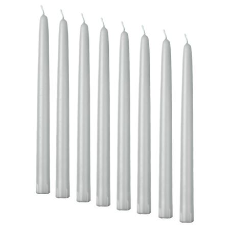 Неароматическая свеча, 25 см, светло-серый IKEA KLOKHET КЛОКХЕТ 805.381.29