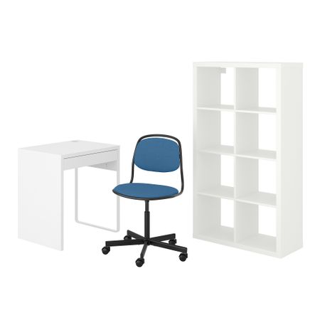 Стол и комбинация для хранения IKEA MICKE МИККЕ, ÖRFHATTEFJÄLL ХАТТЕФЬЕЛЛЬ ОРФЬЕЛЛЬ, KALLAX КАЛЛАКС 394.367.51