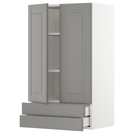 Навесной шкаф, 2 дверцы, 2 ящика IKEA METOD МЕТОД, MAXIMERA МАКСИМЕРА 494.588.94