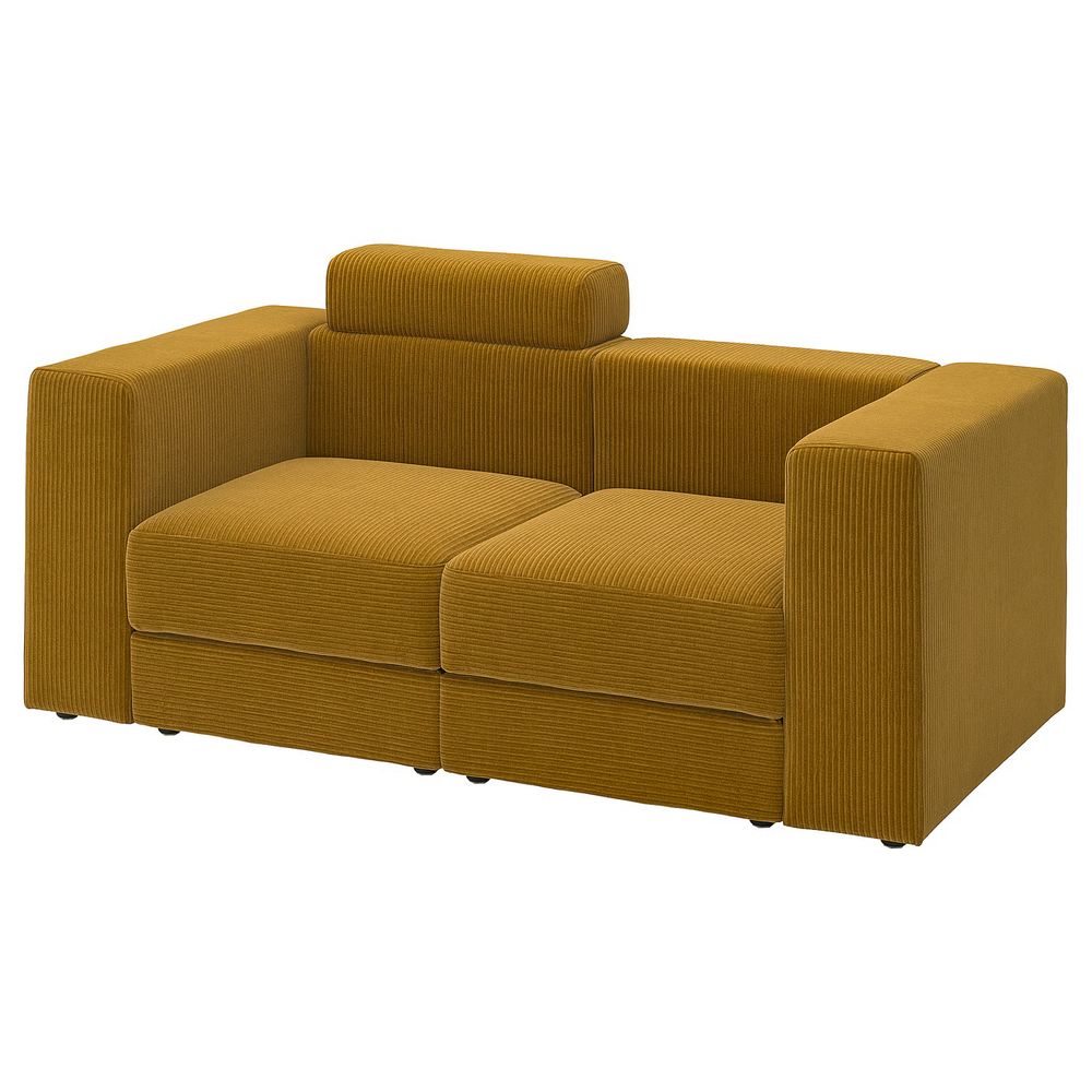 JÄTTEBO 2-местный модульный диван - с изголовьем/самласа желто-коричневый - фото 1