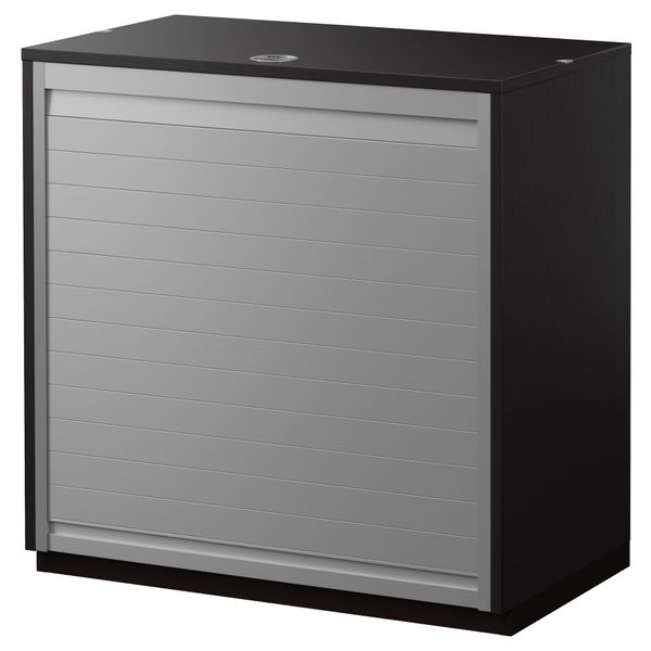 Шкаф с дверью-шторой ГАЛАНТ, черно-коричневый (80x80 см) - фото 1