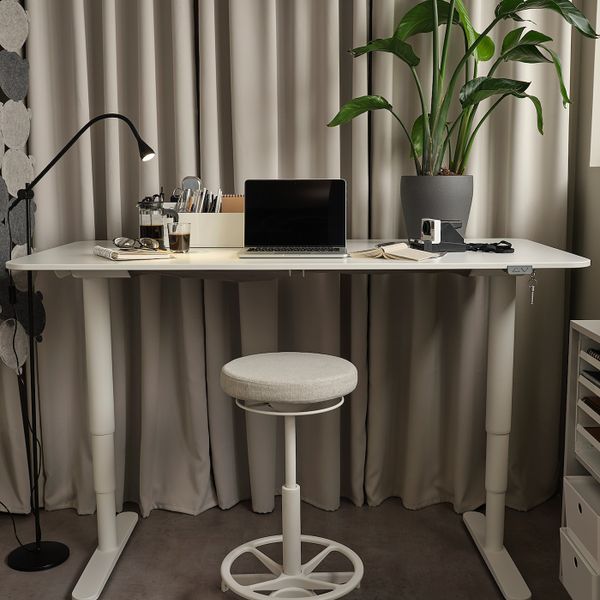 Стол/трансф, белый 120x80 см IKEA BEKANT БЕКАНТ 093.037.38 - фото 4