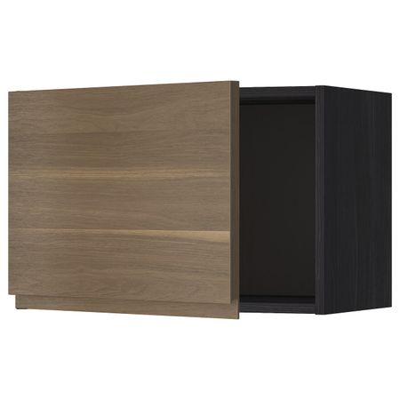 Шкаф навесной, черный/Воксторп грецкий орех 60x40 см IKEA МЕТОД 692.251.82