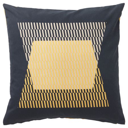 Чехол на подушку КЛИППОРТ, желтый, черный (50x50 см)