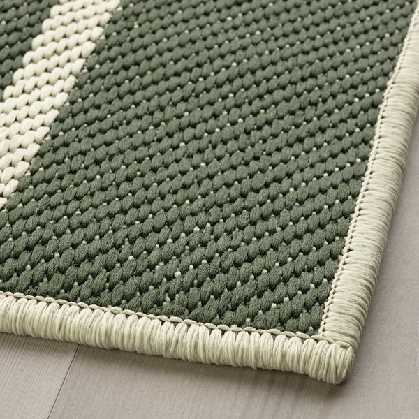 Ковер безворсовый, для дома, улицы, 160x230 см, темно-зеленый, белый с оттенком IKEA TÖMMERBY ТЁММЕРБЮ 004.952.04 - фото 4