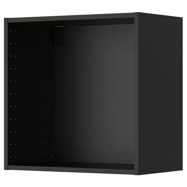 METOD Шкаф навесной - черно-серый 60x37x60 см - схема-чертеж с размерами