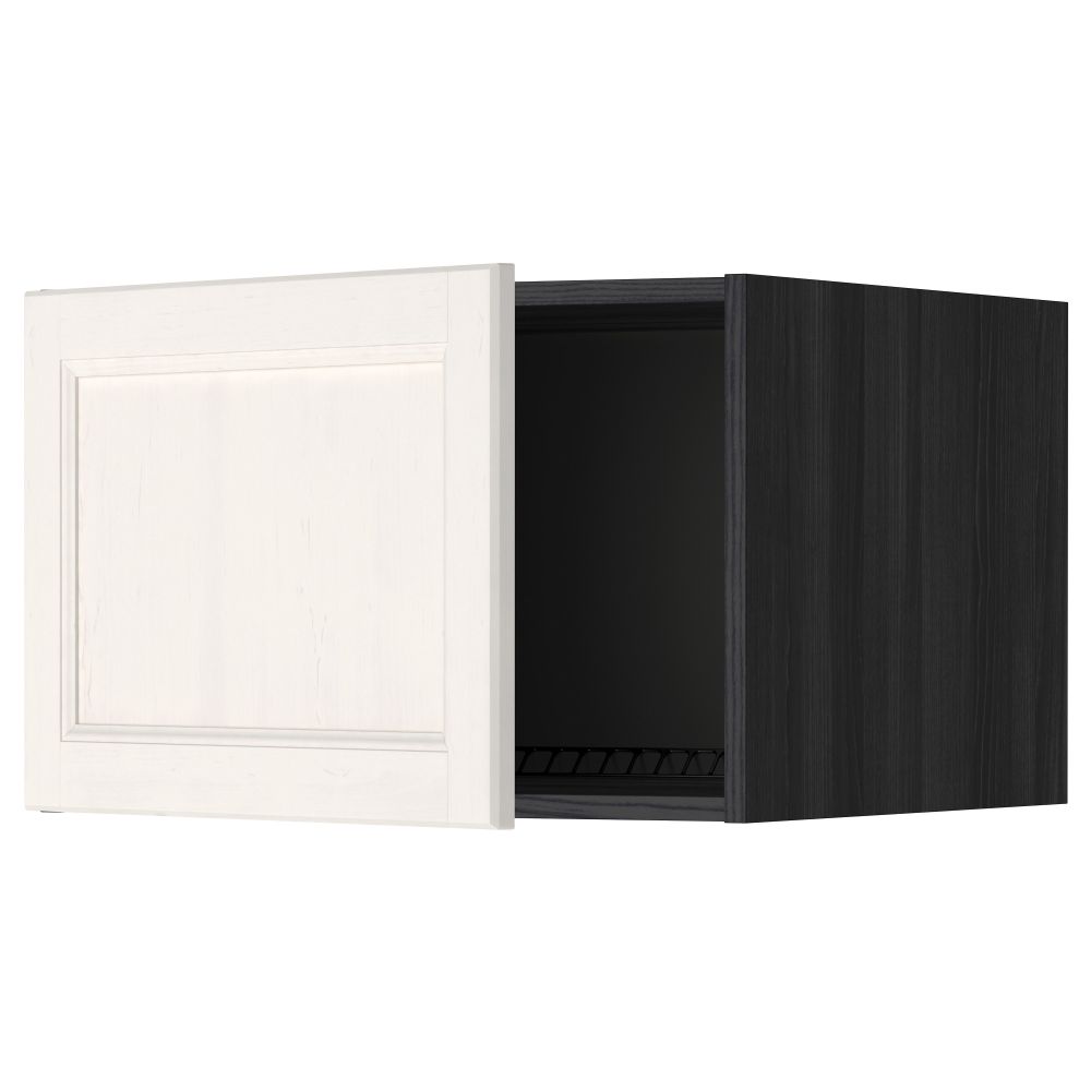 Верхний шкаф на холодильник, морозильник МЕТОД, черный, Лаксарби белый - схема-чертеж с размерами