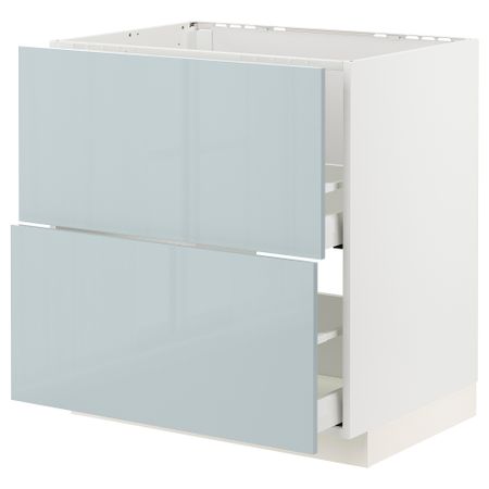 Напольный шкаф под мойку + 2 фасада, 2 ящик, 80x60 cm IKEA METOD МЕТОД, MAXIMERA МАКСИМЕРА 794.797.34