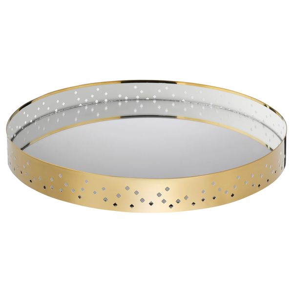 Тарелка для свечи ВИНТЕР 2018, золотой (30 см) - фото 1