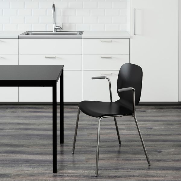 Стул, черный/Дитмар хромированный IKEA SVENBERTIL СВЕН-БЕРТИЛЬ 592.271.53 - фото 4