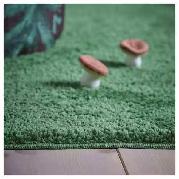 SKOGSDUVA СКОГСДУВА Ковер, длинный ворс - зеленый 133x160 см - схема-чертеж с размерами