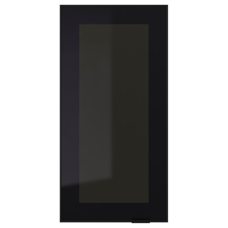 Стеклянная дверь, дымчатое стекло/черный 30x60 см IKEA JUTIS ЮТИС 404.020.24
