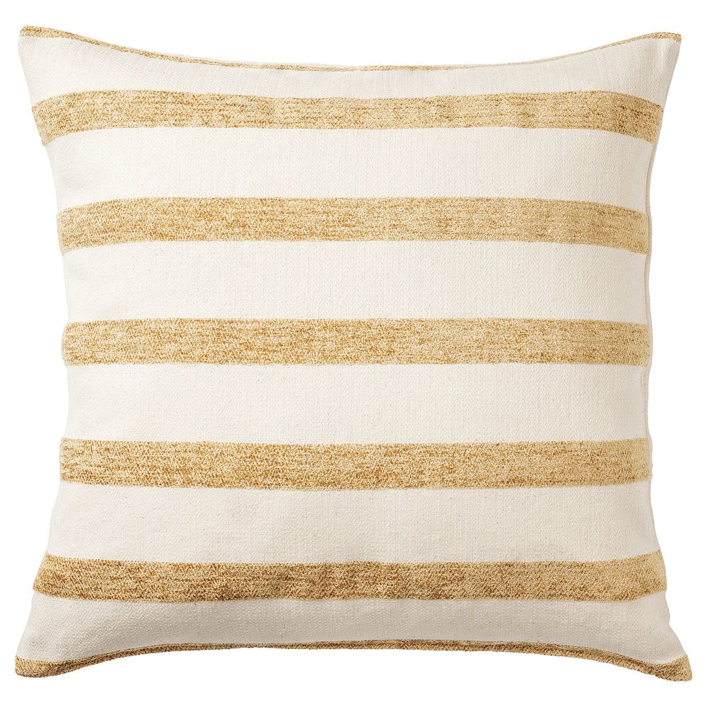 Подушка, неокрашенный золотисто-желтый/в полоску 50x50 см IKEA KNIPPARV КНИППАРВ 504.565.25 - фото 1