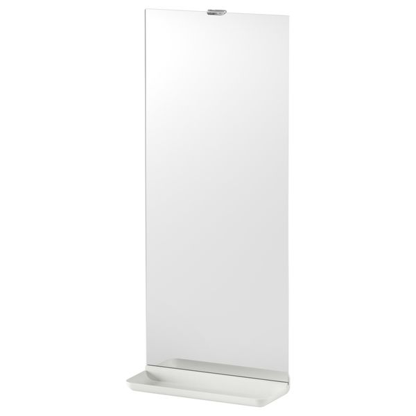 Зеркало с полкой ЛЕЙЕН, белый (25x61 см) - фото 1