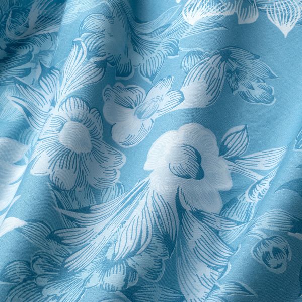 Пододеяльник и 1 наволочка, цветок/синий 150x200/50x70 см IKEA FÅBLOMMIG ФОБЛОММИГ 504.992.09 - схема-чертеж с размерами