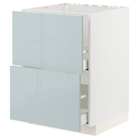 Напольный шкаф под мойку + 2 фасада, 2 ящик, 60x60 cm IKEA METOD МЕТОД, MAXIMERA МАКСИМЕРА 494.794.29