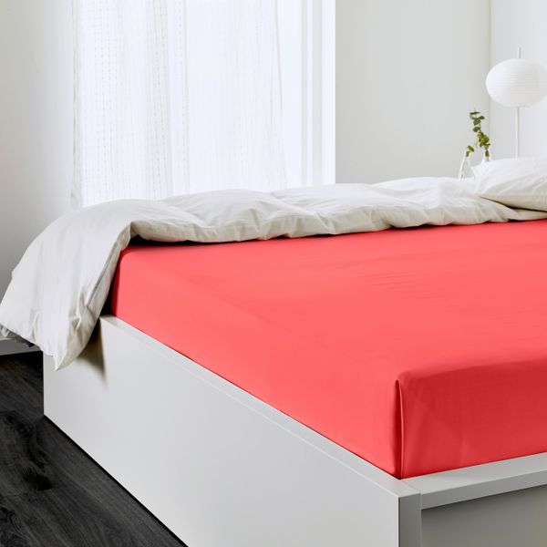 Простыня, красный, оранжевый 240x260 см IKEA ULLVIDE УЛЛЬВИДЕ 405.007.03 - фото 2