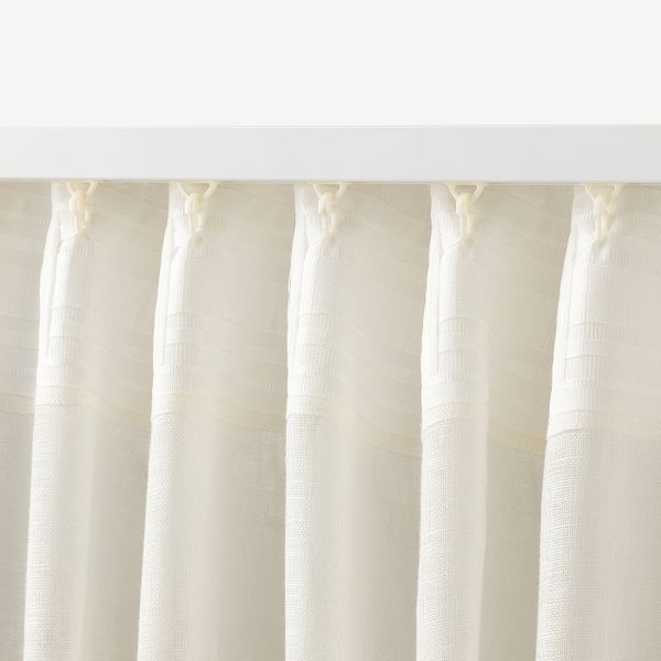 Гардины, 1 пара, белый 145x300 см IKEA ЛЕЙОНГЭП 603.746.14 - фото 3