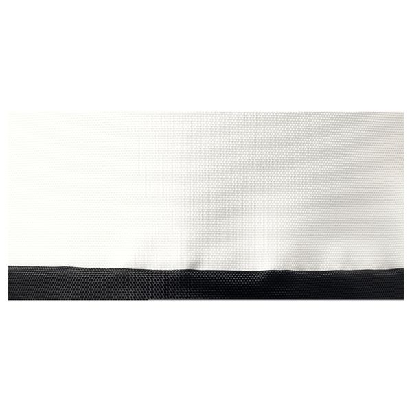 Штора для ванной ФЭРГЛАВ, белый, черный (180x200 см) - схема-чертеж с размерами