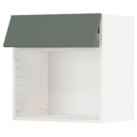 Навесной шкаф для СВЧ-печи, белый/Бодарп серо-зеленый 60x60 см IKEA МЕТОД 793.177.08