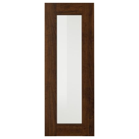 Стеклянная дверь ЭДСЕРУМ, под дерево коричневый