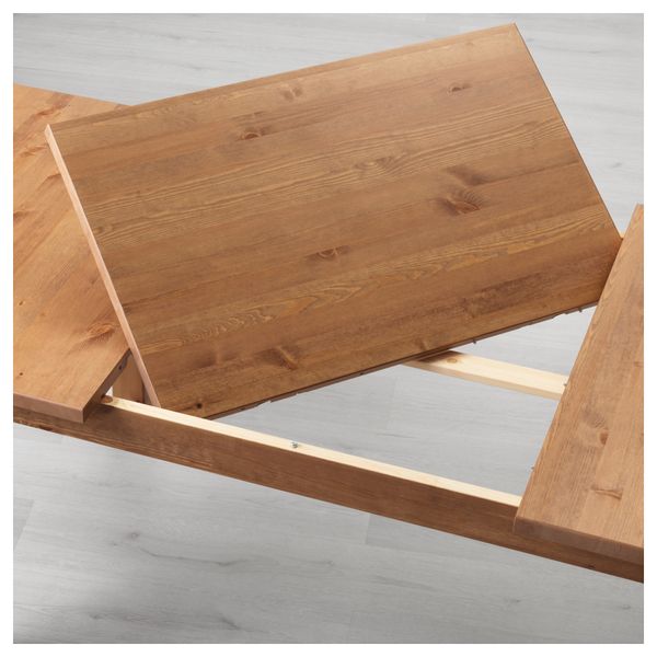 Раздвижной стол СТУРНЭС, морилка,антик (147/204x95 см) - схема-чертеж с размерами