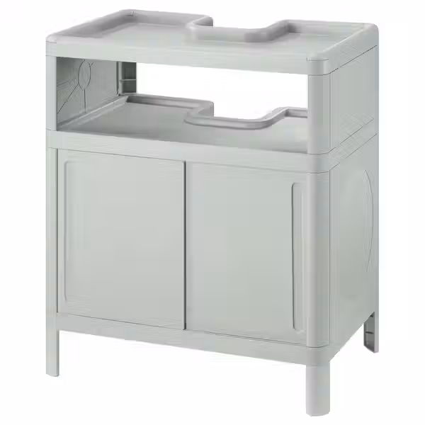 IVÖSJÖN ИВОШЁН Шкаф под раковину - с раздвижными дверями/зеленый 50x33x57 см - фото 1