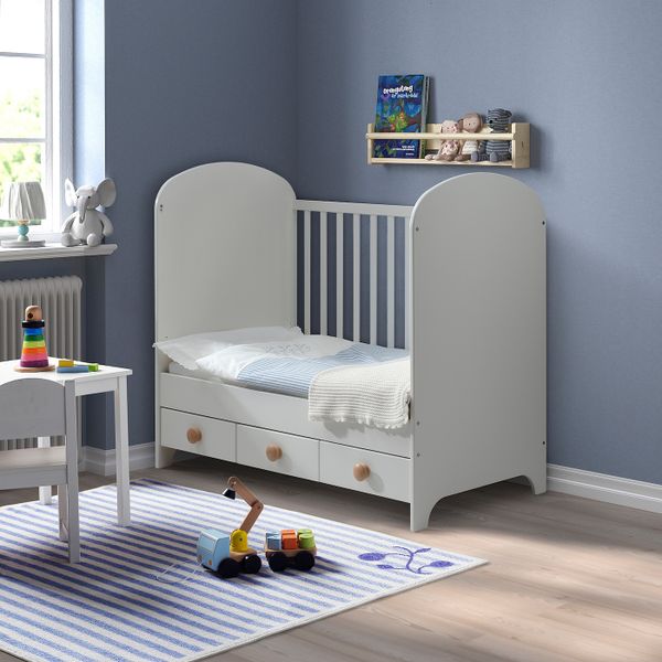 Кроватка детская, белый 60x120 см IKEA GONATT ГУНАТ 904.212.23 - фото 4