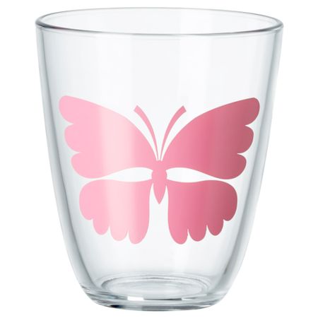 Стакан ПОББИГ, бабочка, розовый (23 сл)