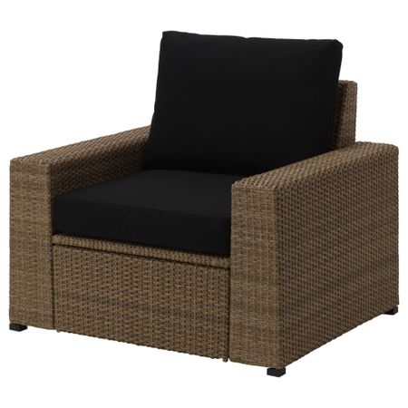 Садовое кресло СОЛЛЕРОН, коричневый, Кунгсэ черный