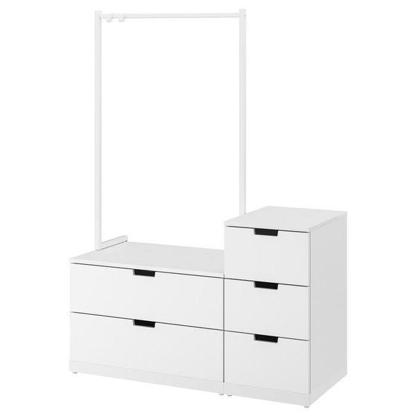 NORDLI Комод с 5 ящиками - белый 120x169 см - фото 1